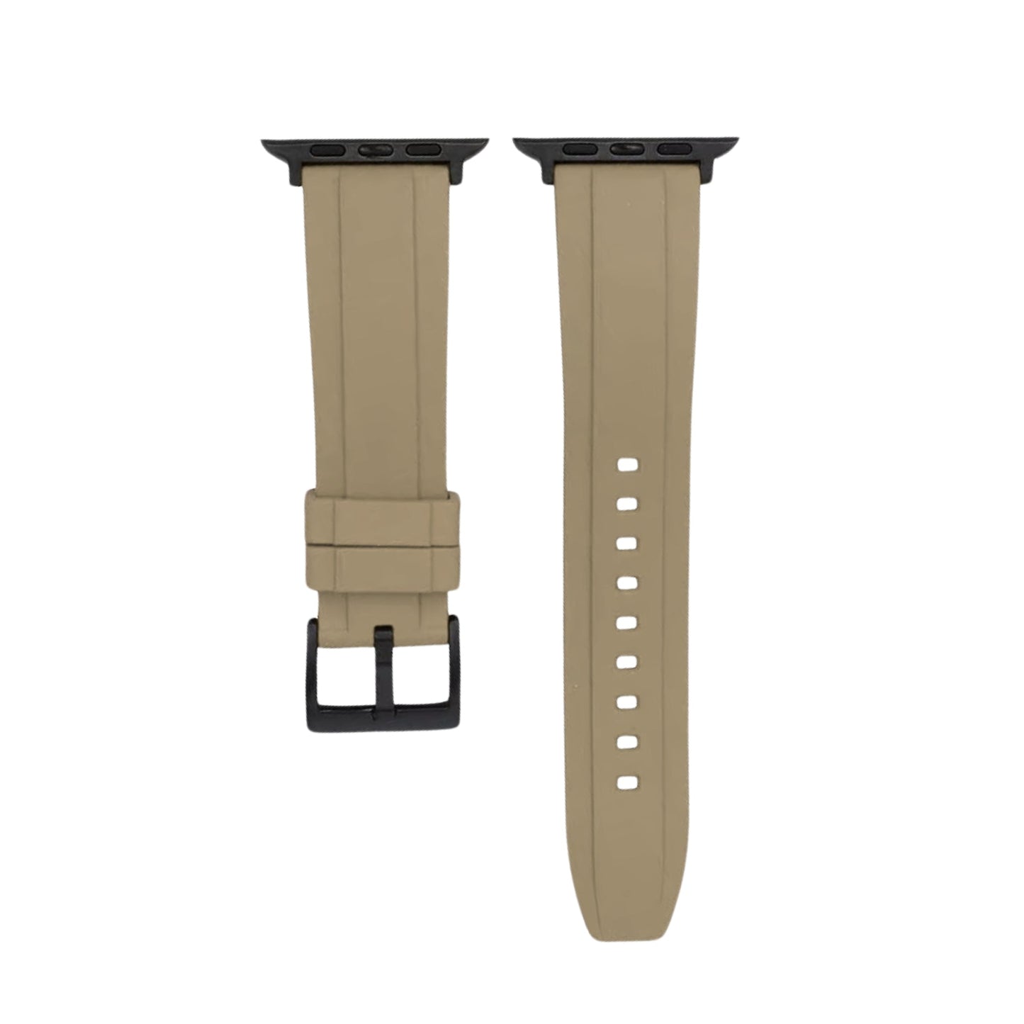 Rubber Watch Strap – Beige – Universal Fit – 38mm, 40mm, 41mm, 42mm, 44mm, 45mm, 49mm | Wellstraps™ Wellstraps