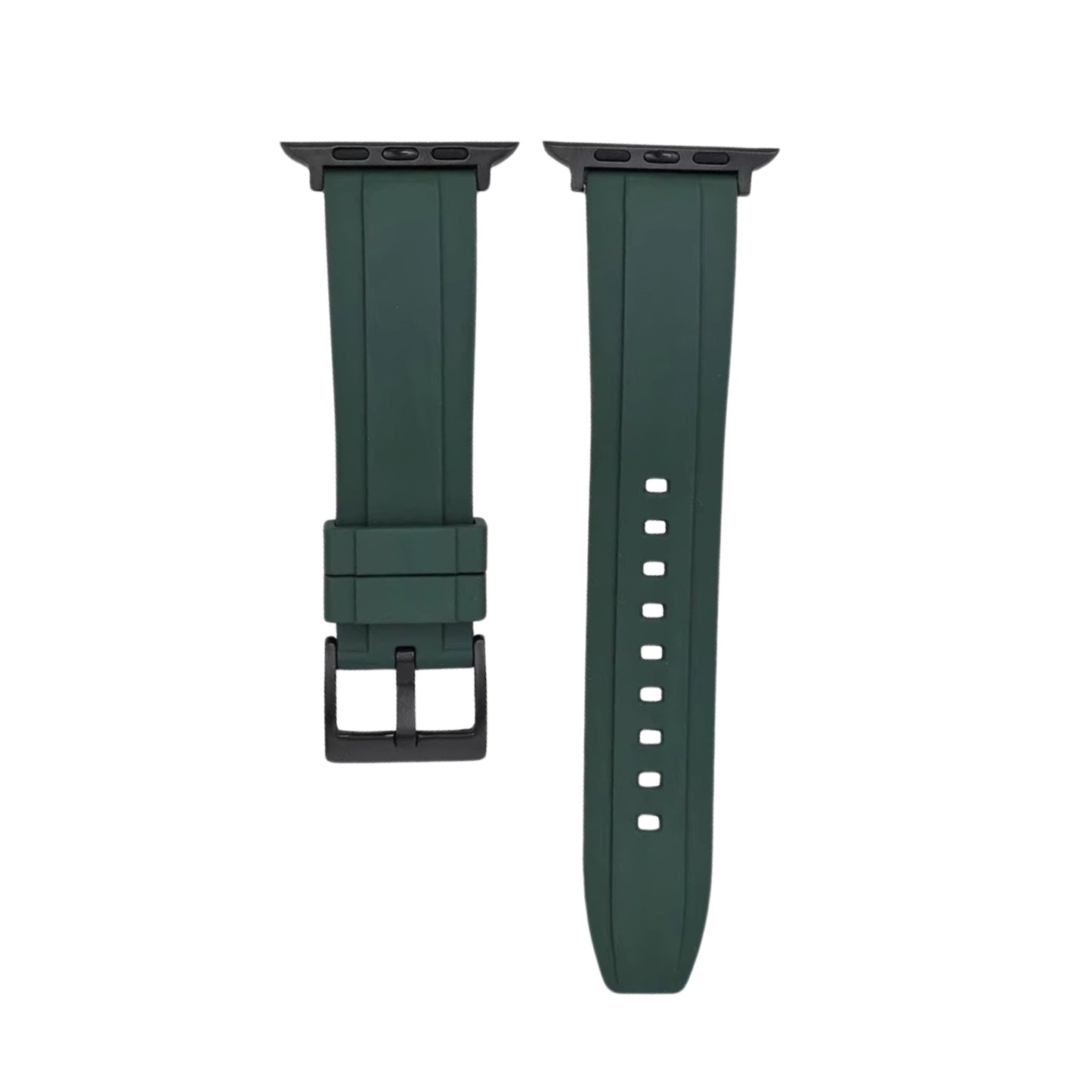 Rubber Watch Strap – Green – Universal Fit – 38mm, 40mm, 41mm, 42mm, 44mm, 45mm, 49mm | Wellstraps™ Wellstraps