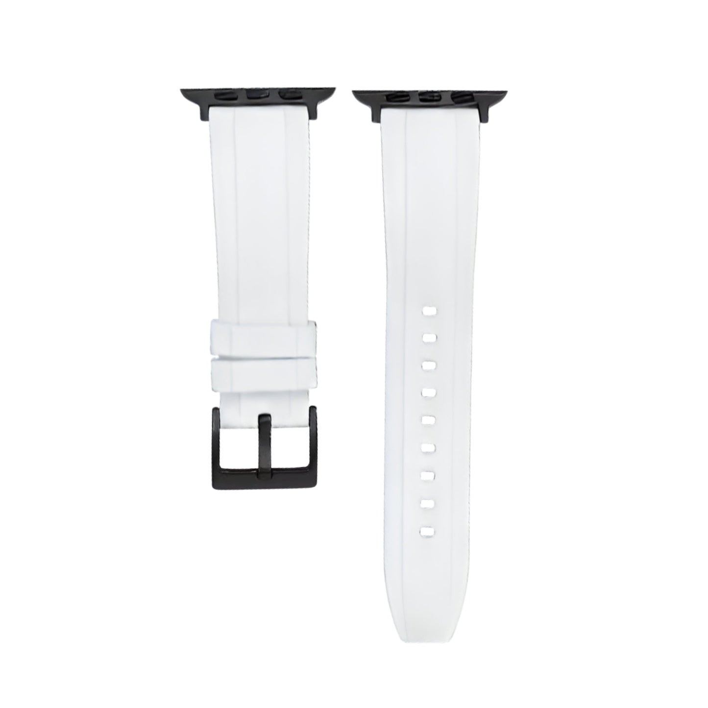 Rubber Watch Strap – White – Universal Fit – 38mm, 40mm, 41mm, 42mm, 44mm, 45mm, 49mm | Wellstraps™ Wellstraps