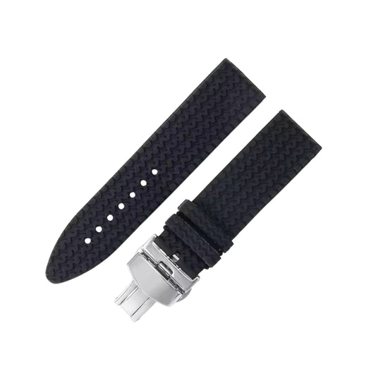 Rubber Watch Strap – Black | Wellstraps™ Wellstraps