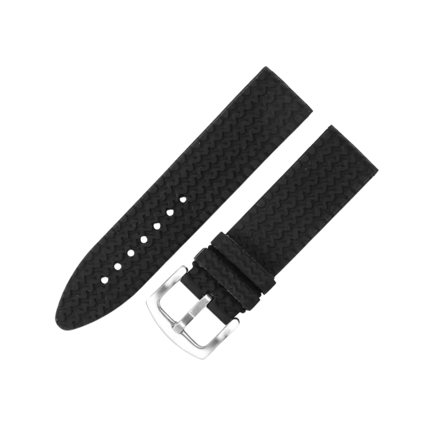 Rubber Watch Strap – Black | Wellstraps™ Wellstraps