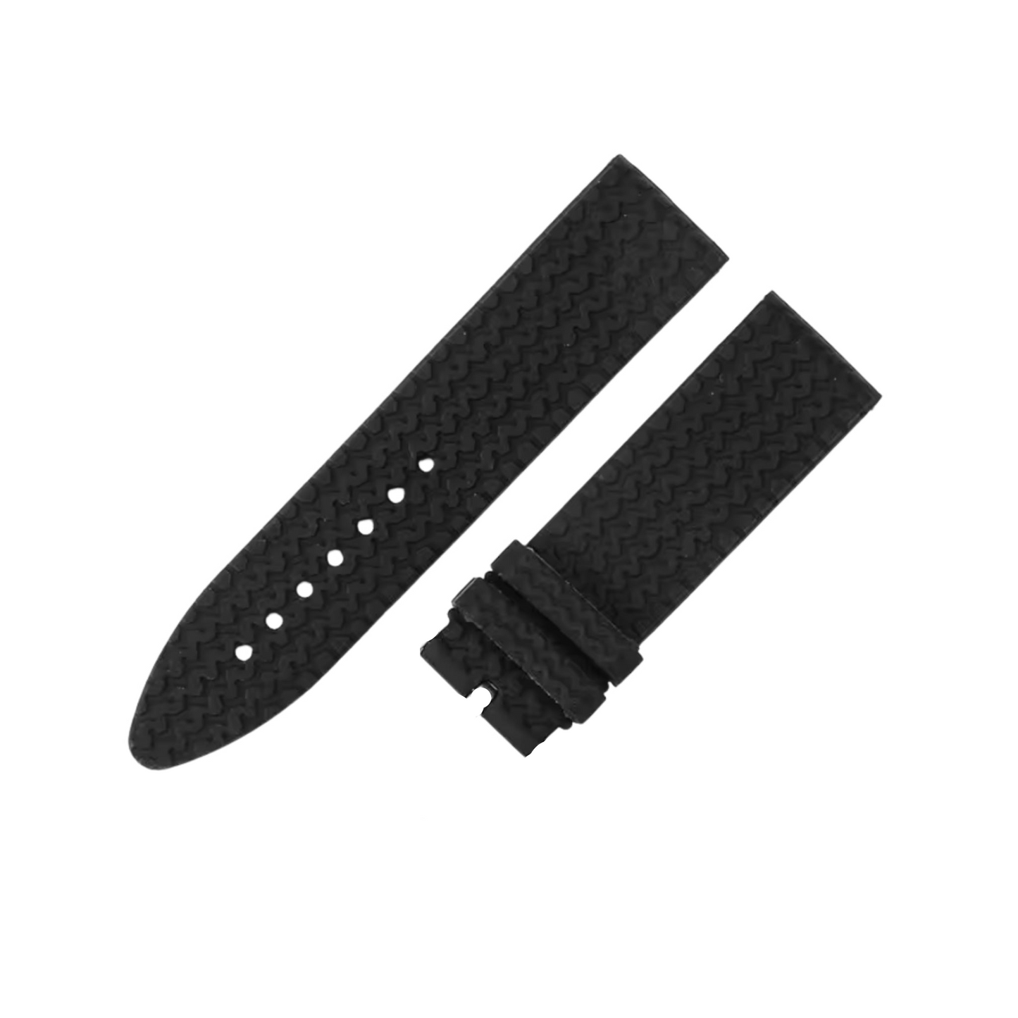 Rubber Watch Strap – Black | Wellstraps™ Wellstraps