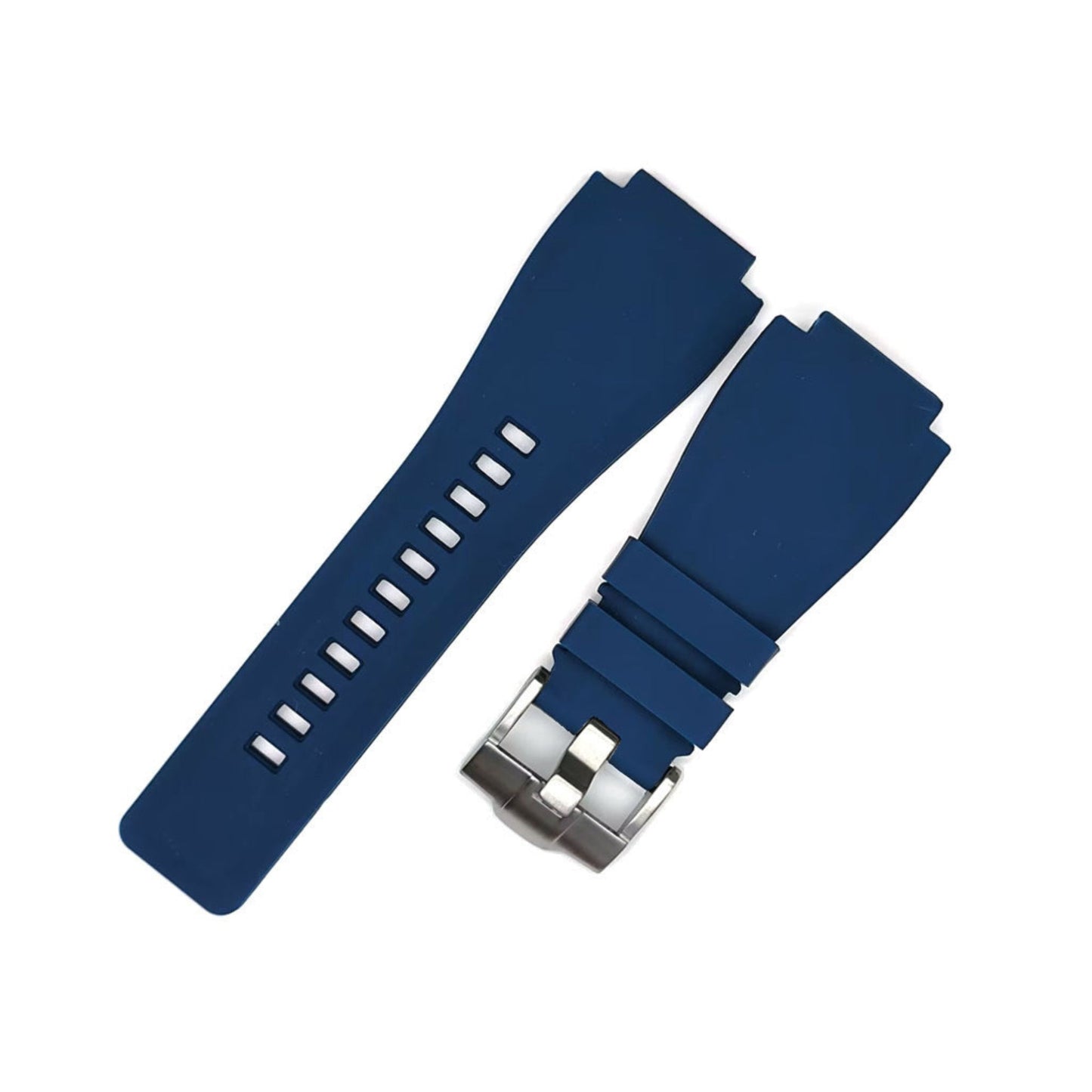 Rubber Watch Strap – 24mm – Universal Replacement Band | Soft Natural Rubber Watch Strap – Orange, Black, Blue | Wellstraps™ Wellstraps