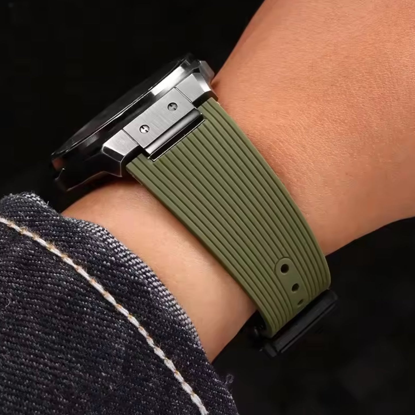 Rubber Watch Strap – 23mm – Universal Replacement Band | Soft Natural Rubber Watch Strap – Multiple Colors Wellstraps