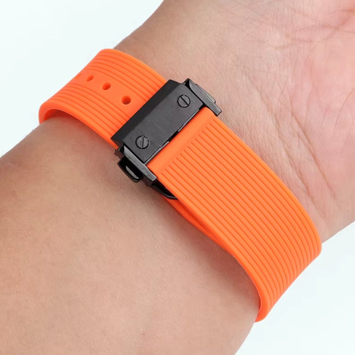 Rubber Watch Strap – 23mm – Universal Replacement Band | Soft Natural Rubber Watch Strap – Multiple Colors Wellstraps