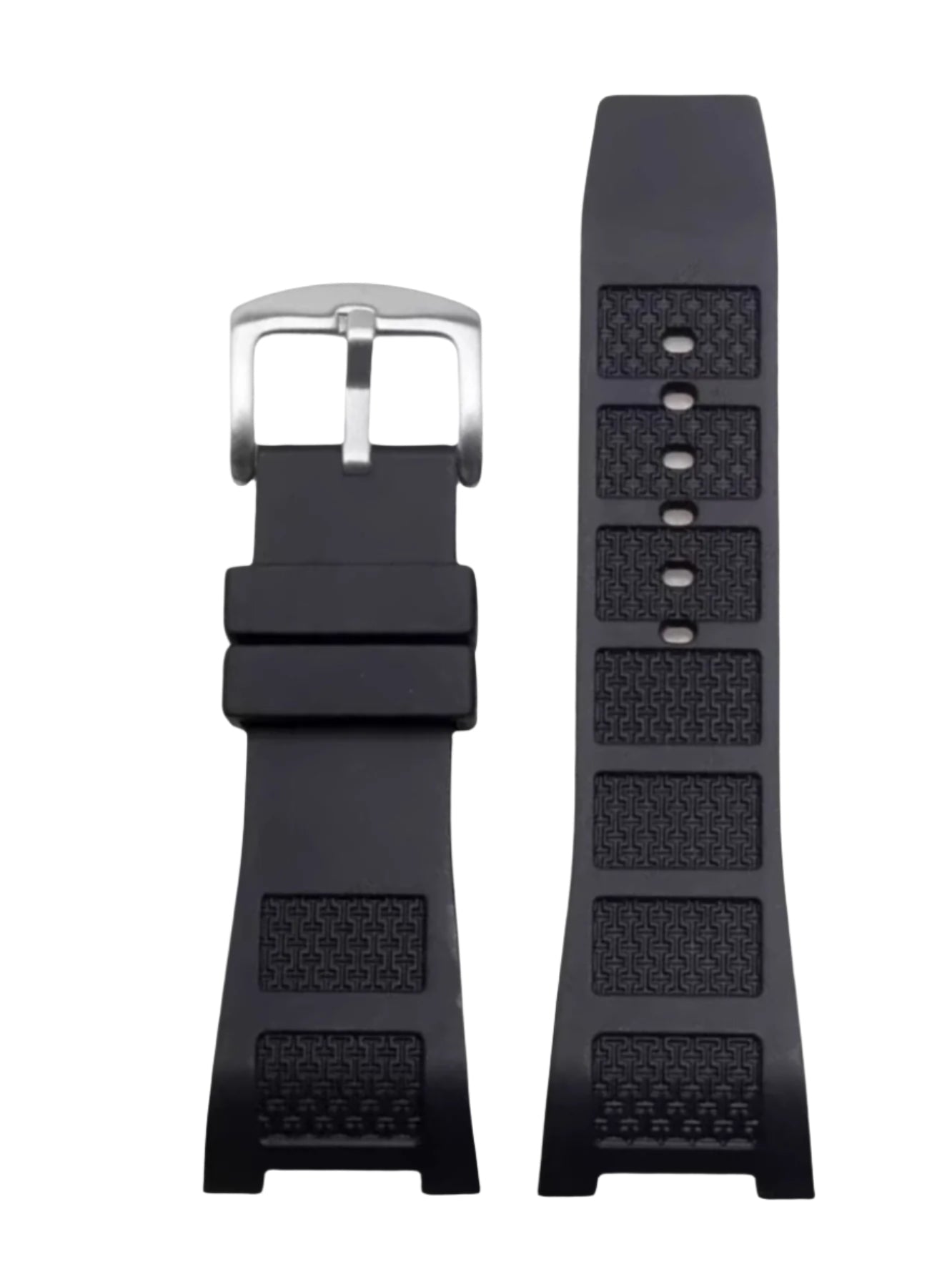 Rubber Strap – Black - Compatible with 30 mm Watches | Wellstraps™ Wellstraps