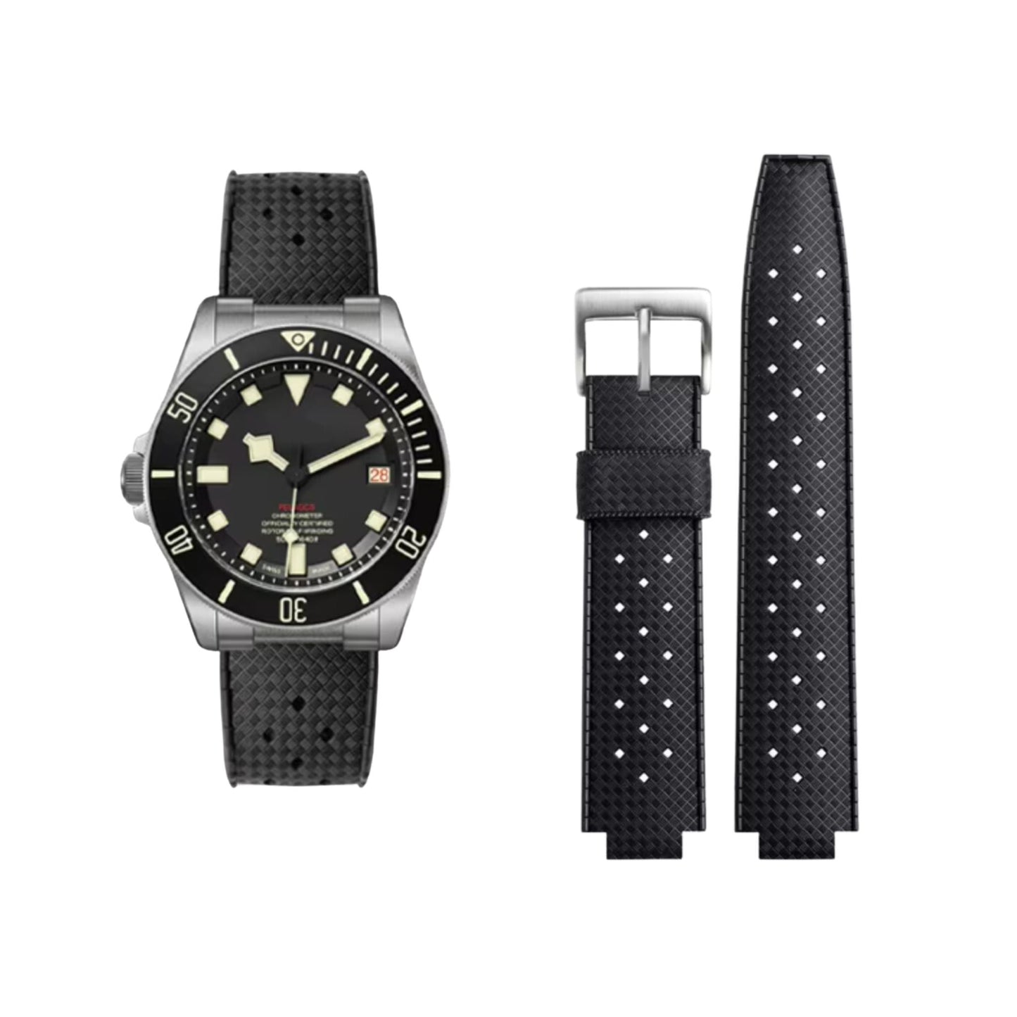 Rubber Strap – Compatible with 21mm & 22mm Watches Wellstraps
