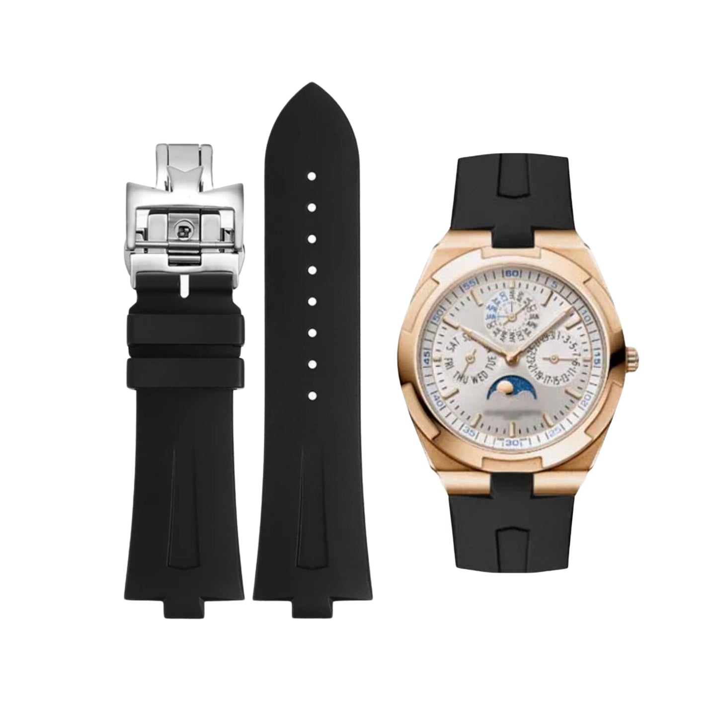 Rubber Strap – Compatible with 24mm Watches Wellstraps