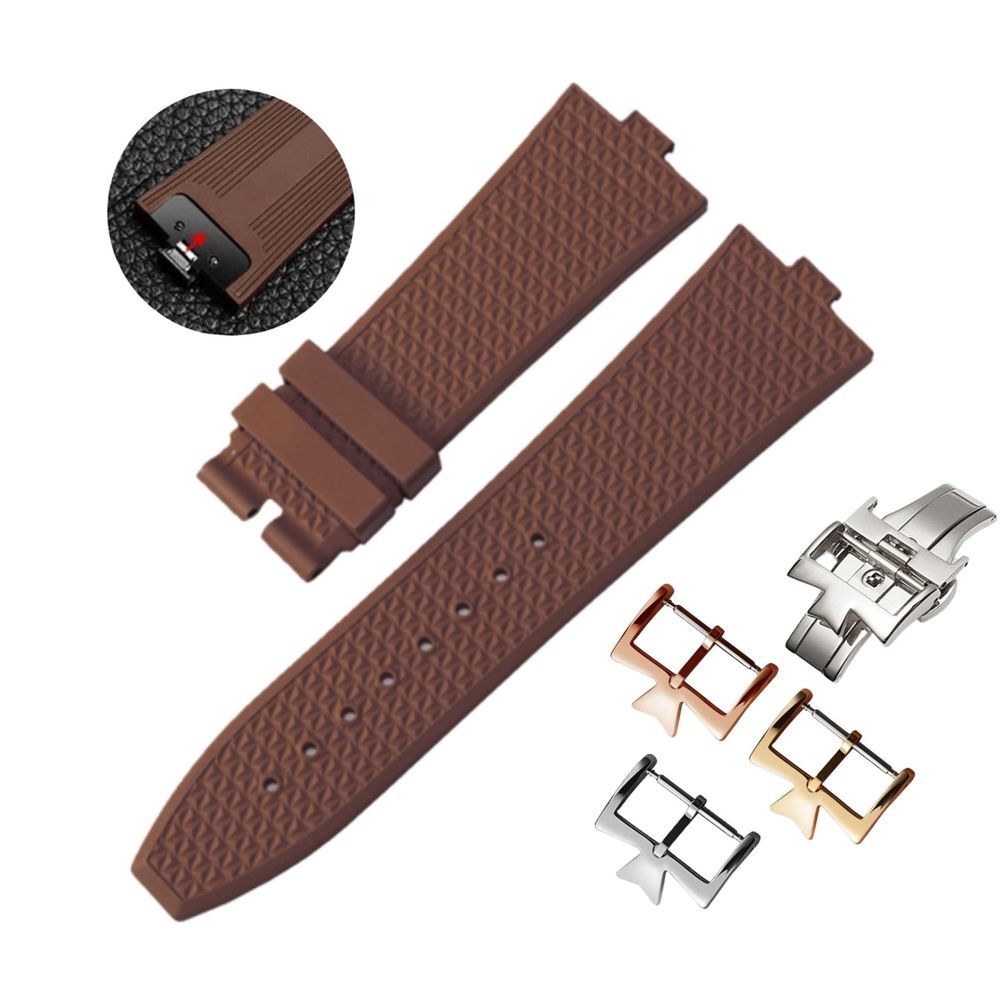 Rubber Strap – Compatible with 24mm Watches Wellstraps