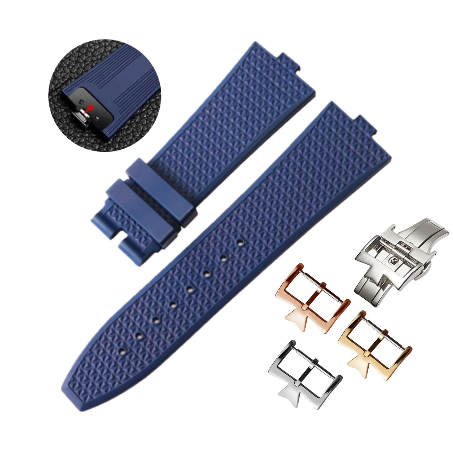 Rubber Strap – Compatible with 24mm Watches Wellstraps