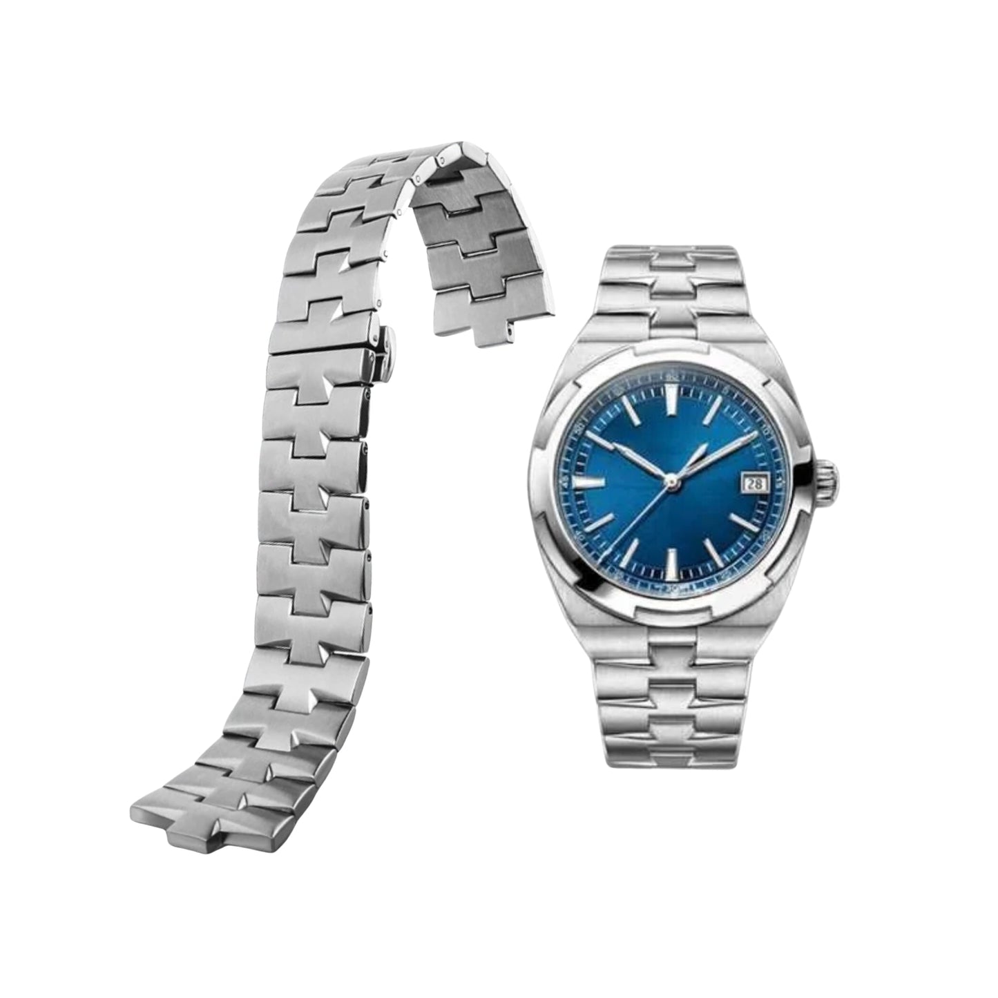 Stainless Steel Strap – Compatible with 24mm Watches Wellstraps