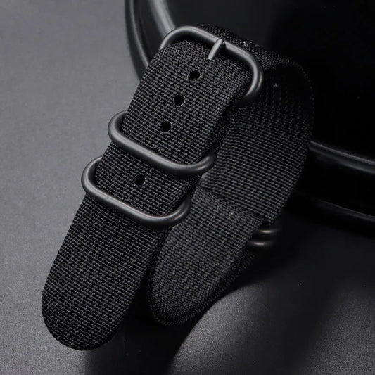 Nylon Striped Watch Strap – Ring Buckle – Multiple Sizes | Wellstraps™ Wellstraps