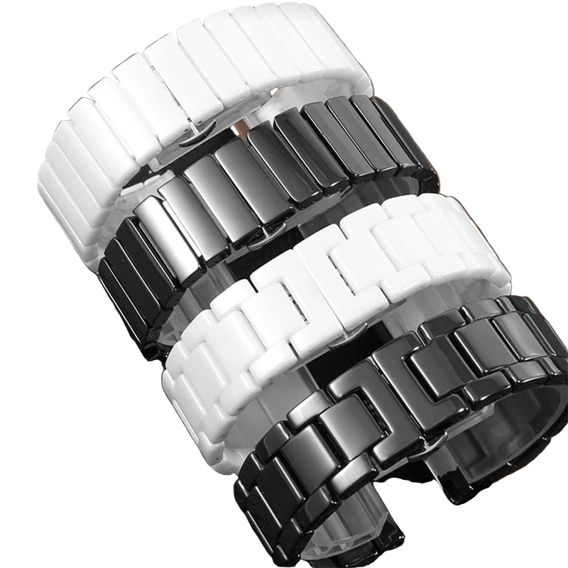 Ceramic Watch Strap with Butterfly Clasp – 18–24mm | Wellstraps™  Wellstraps™