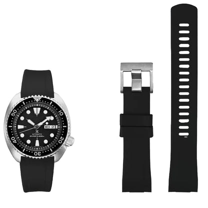 Blue Silicone Rubber Strap For SEIKO PROSPEX Series SRPA21J1 SRPE99K1 SRP777J SRPC91J1 Men Curved Waterproof WatchBand 20mm 22mm  Wellstraps™