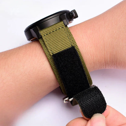 Nylon Watch Strap – Green – 22mm & 24mm – Tactical Replacement Band | Universal Nylon Watch Band Wellstraps