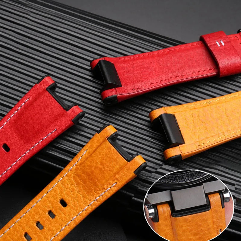 Leather Strap For Sport Watch – 26mm Notched Band | Wellstraps™ Wellstraps