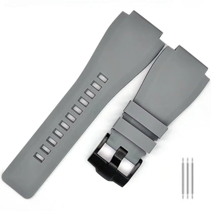 Rubber Watch Strap – 24mm – Universal Replacement Band | Soft Natural Rubber Watch Strap – Orange, Black, Blue | Wellstraps™  Wellstraps™