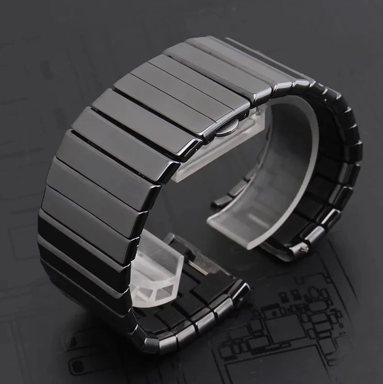 Black Ceramic Watch Strap – 27/35mm | Wellstraps™  Wellstraps™