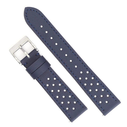 Leather & Sailcloth Strap – Perforated Quick Release 18/20/22mm | Wellstraps™  Wellstraps™