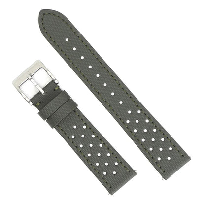 Leather & Sailcloth Strap – Perforated Quick Release 18/20/22mm | Wellstraps™  Wellstraps™