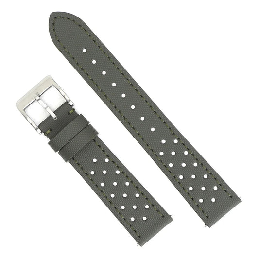 Leather & Sailcloth Strap – Perforated Quick Release 18/20/22mm | Wellstraps™  Wellstraps™