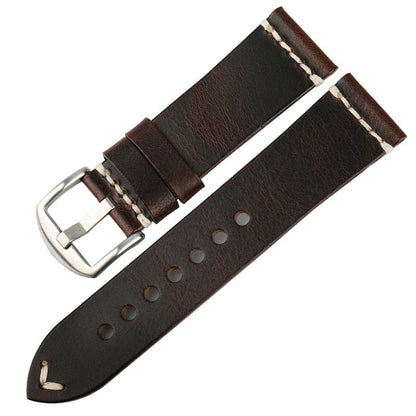 Vintage Leather Strap For Watch – 20/22/24mm Replacement Band | Wellstraps™ Wellstraps