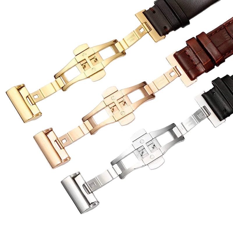 Genuine Leather Watch Strap – 20mm / 22mm with Butterfly Clasp | Wellstraps™  Wellstraps™