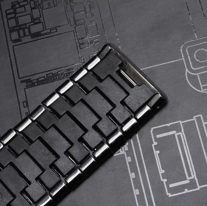 Black Ceramic Watch Strap – 27/35mm | Wellstraps™  Wellstraps™