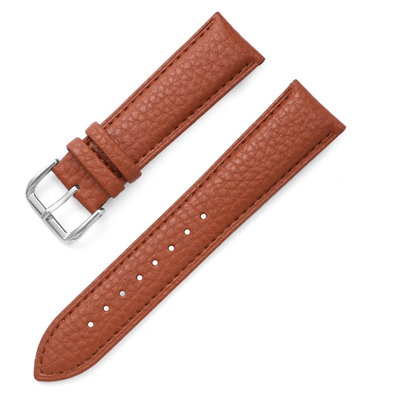 Litchi Pattern Leather Watch Strap – 12–22mm | Wellstraps™  Wellstraps™