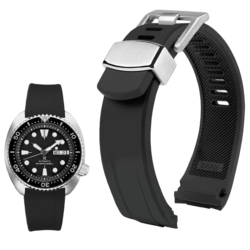 Blue Silicone Rubber Strap For SEIKO PROSPEX Series SRPA21J1 SRPE99K1 SRP777J SRPC91J1 Men Curved Waterproof WatchBand 20mm 22mm  Wellstraps™