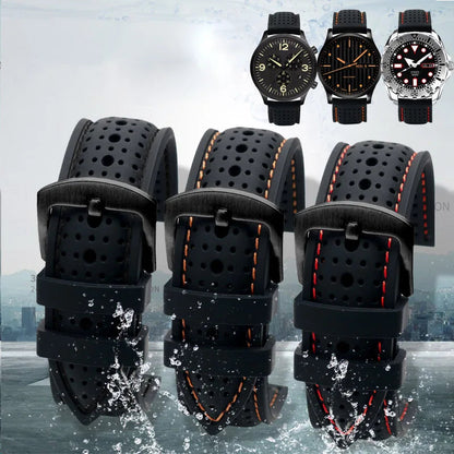 Sport Rubber Strap For Watch – 18/20/22/24mm Breathable Band | Wellstraps™ Wellstraps