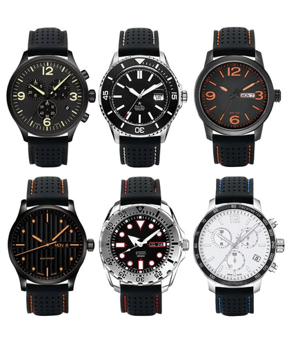 Sport Rubber Strap For Watch – 18/20/22/24mm Breathable Band | Wellstraps™ Wellstraps