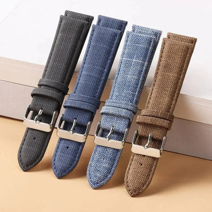 Denim Nylon Strap For Watch – Vintage Band | Wellstraps™ Wellstraps