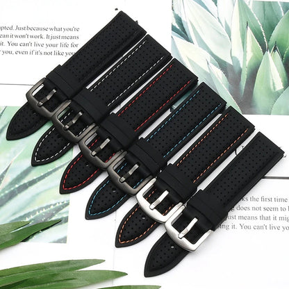 Sport Rubber Strap For Watch – 18/20/22/24mm Breathable Band | Wellstraps™ Wellstraps