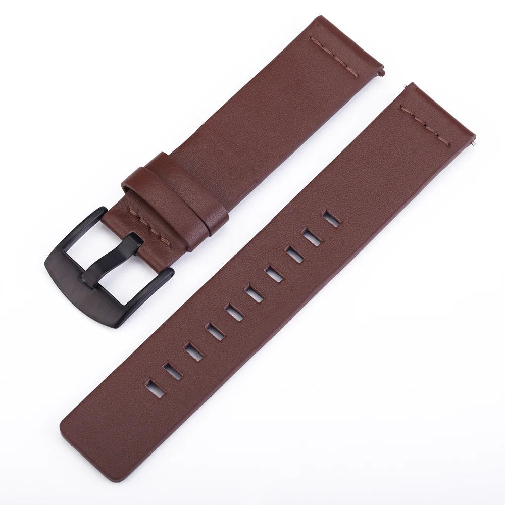 Leather Strap For Smartwatch – 22mm Replacement Band | Wellstraps™ Wellstraps™