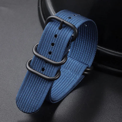 Nylon Striped Watch Strap – Ring Buckle – Multiple Sizes | Wellstraps™ Wellstraps