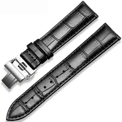 Genuine Leather Watch Strap – 20mm / 22mm with Butterfly Clasp | Wellstraps™  Wellstraps™