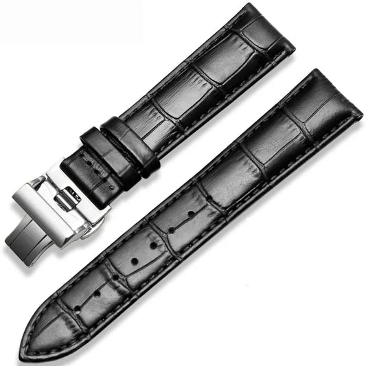 Genuine Leather Watch Strap – 20mm / 22mm with Butterfly Clasp | Wellstraps™  Wellstraps™