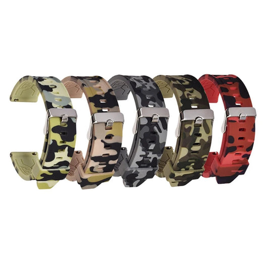 Camouflage Rubber Strap – Compatible with 18/20/22/24 mm Watches | Wellstraps™ Wellstraps