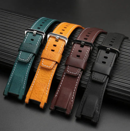 Leather Strap For Sport Watch – 26mm Notched Band | Wellstraps™ Wellstraps