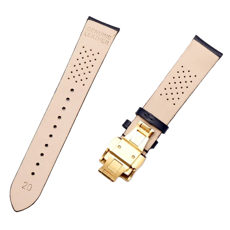 Genuine Leather Watch Strap – 20mm / 22mm with Butterfly Clasp | Wellstraps™  Wellstraps™