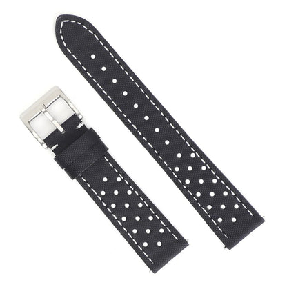 Leather & Sailcloth Strap – Perforated Quick Release 18/20/22mm | Wellstraps™  Wellstraps™