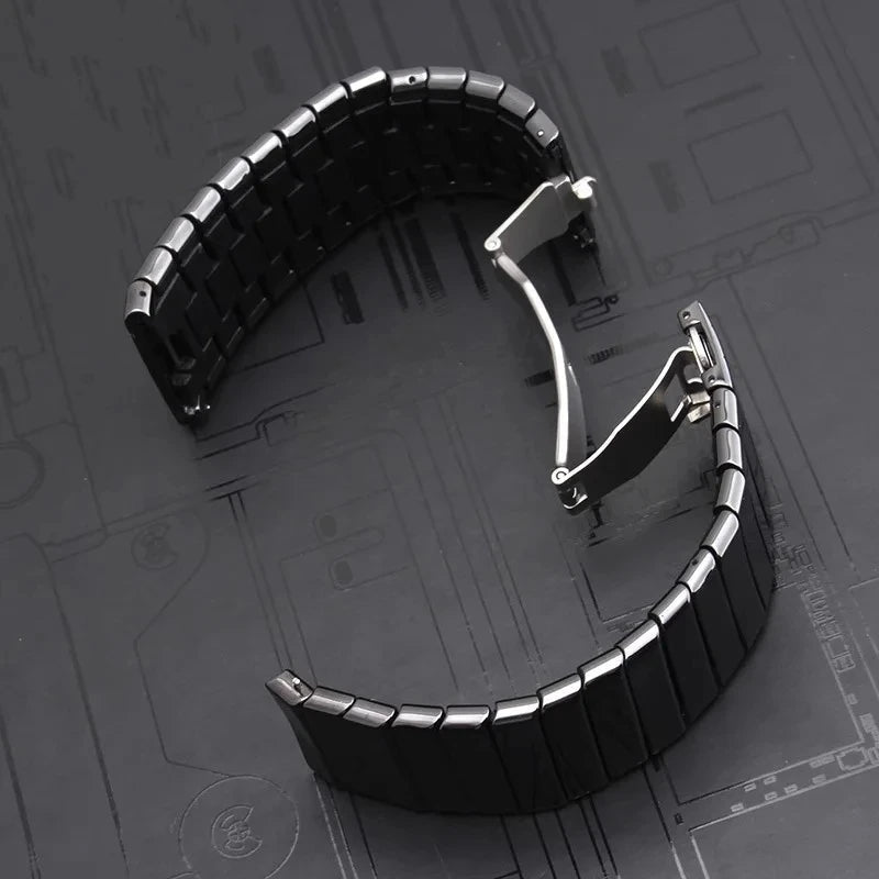 Black Ceramic Watch Strap – 27/35mm | Wellstraps™  Wellstraps™