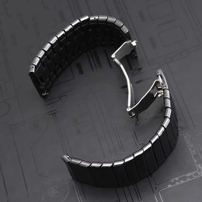 Black Ceramic Watch Strap – 27/35mm | Wellstraps™  Wellstraps™