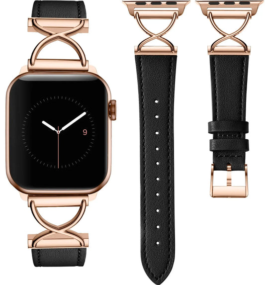 Luxury Leather Strap For Smartwatch – 38–49mm | Wellstraps™