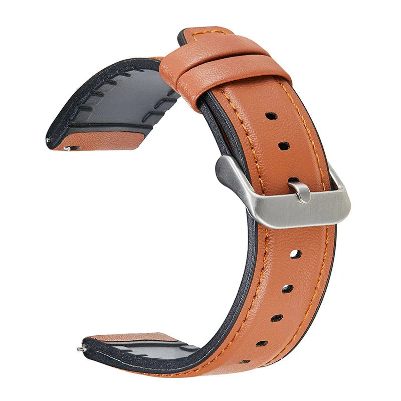Leather Strap For Smartwatch – 22mm Replacement Band | Wellstraps™ Wellstraps
