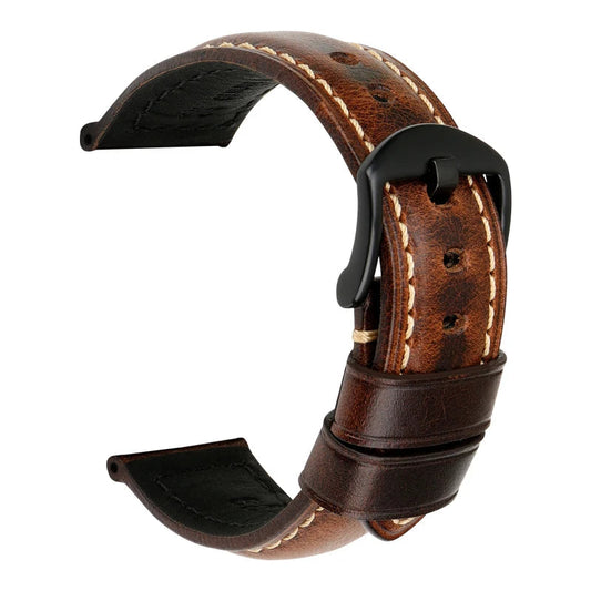 Leather Strap For Watch – 18–26mm Vintage Band | Wellstraps™ Wellstraps