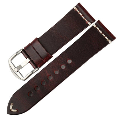 Vintage Leather Strap For Watch – 20/22/24mm Replacement Band | Wellstraps™ Wellstraps