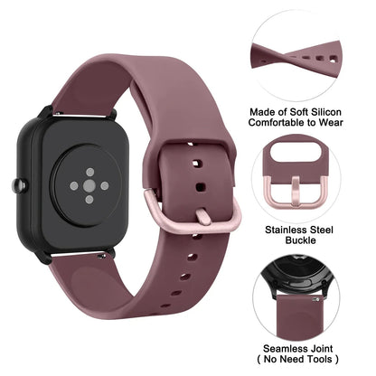 Rubber Strap For Smartwatch – 20/22mm Replacement Band | Wellstraps™ Wellstraps
