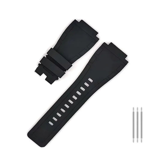 Rubber Watch Strap – 24mm – Universal Replacement Band | Soft Natural Rubber Watch Strap – Orange, Black, Blue | Wellstraps™  Wellstraps™